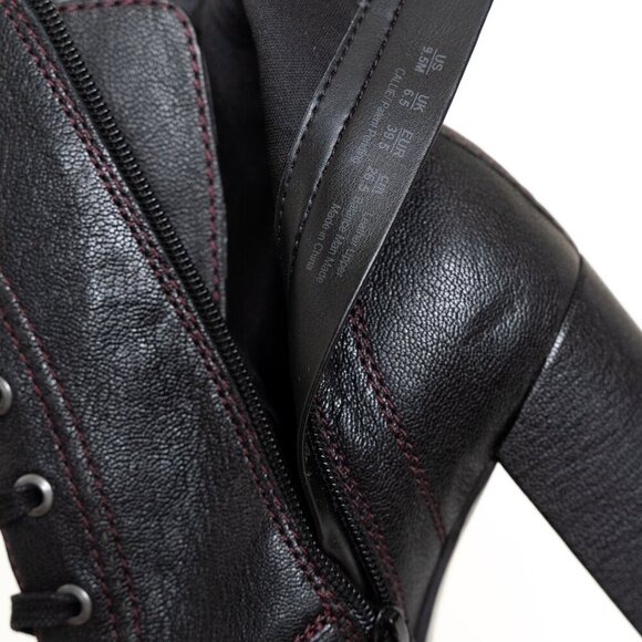 Naturalizer Callie Lace Up Leather Boot Black NWOB - Picture 12 of 15